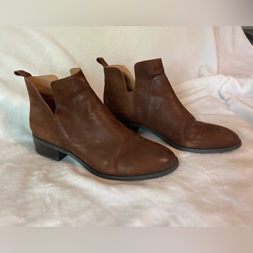 Franco Sarto Brown Ankle Booties